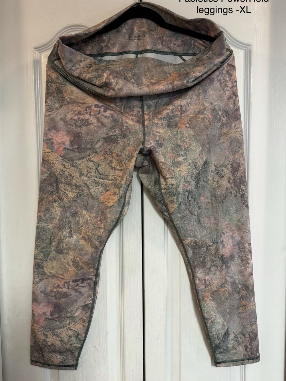 Fabletics Marble Print Leggings in Gray, Pink, Brown